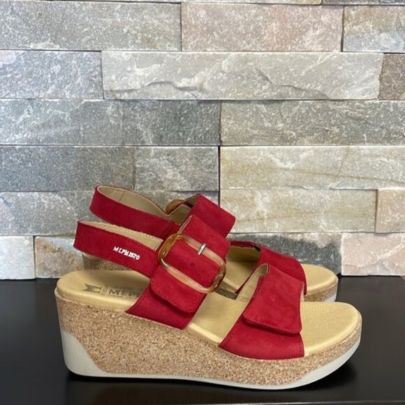 🎁 Mephisto Giulia Dual Strap Velcro Wedge Sandal - Picture 6 of 14